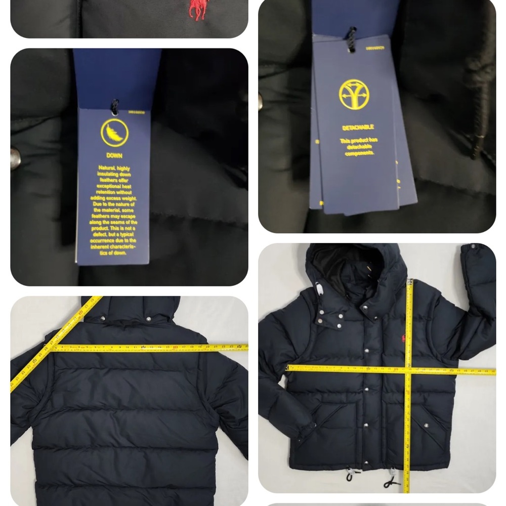 Polo by Ralph Lauren large men’s black convertible down jacket 3-1. NWT 500mrsp